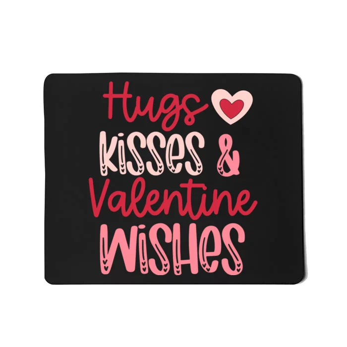 Romantic Hugs Kisses And Valentine Wishes Love Apparel Mousepad