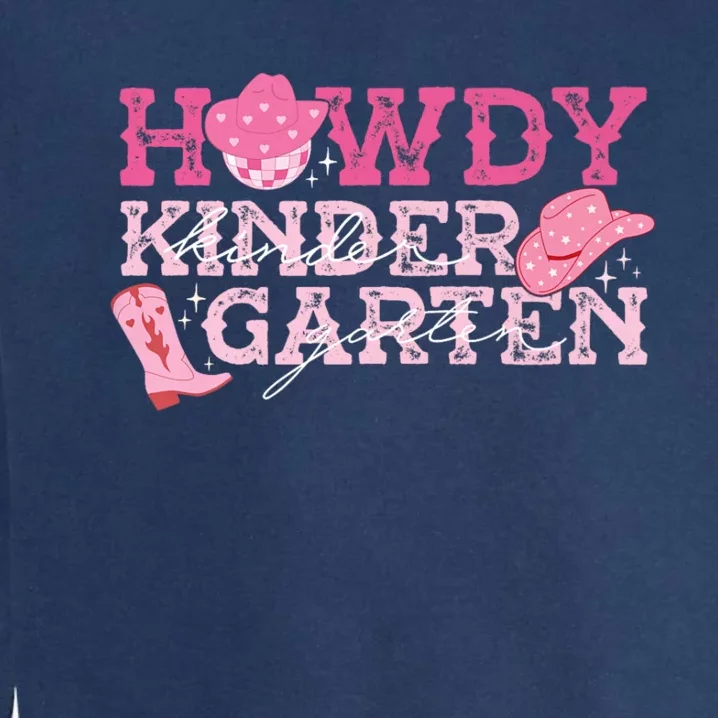 Retro Howdy Kindergarten Cowgirl Western Rodeo For School Garment-Dyed Sweatshirt