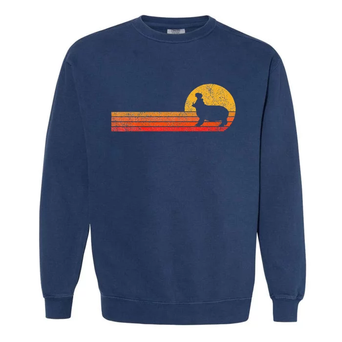 Retro Hippo Lover Funny Hippo Vintage Garment-Dyed Sweatshirt