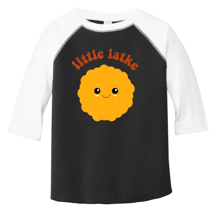 Retro Hanukkah Little Latke Baby Happy Hanukkah Pajamas Toddler Fine Jersey T-Shirt