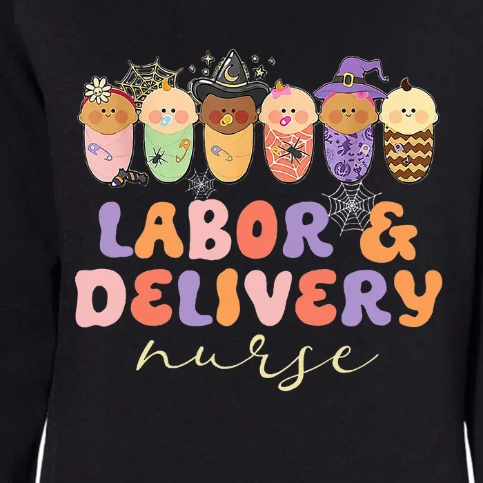 Retro Halloween L&D Labor And Delivery Nurse Party Costume Womens California Wash Sweatshirt