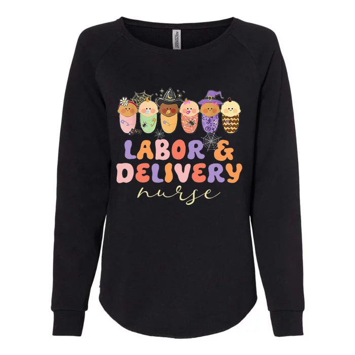 Retro Halloween L&D Labor And Delivery Nurse Party Costume Womens California Wash Sweatshirt