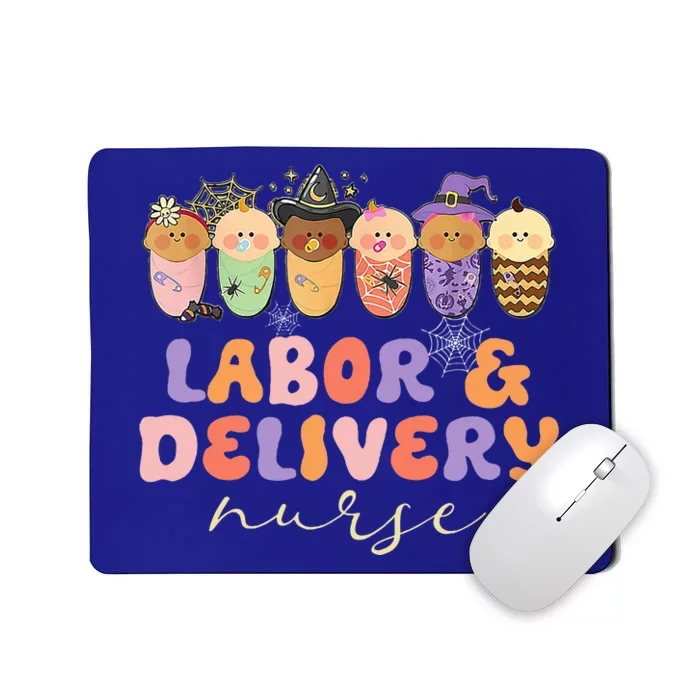 Retro Halloween L&D Labor And Delivery Nurse Party Costume Mousepad