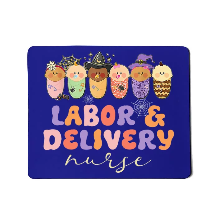 Retro Halloween L&D Labor And Delivery Nurse Party Costume Mousepad