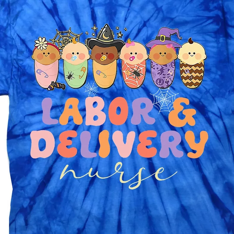 Retro Halloween L&D Labor And Delivery Nurse Party Costume Tie-Dye T-Shirt