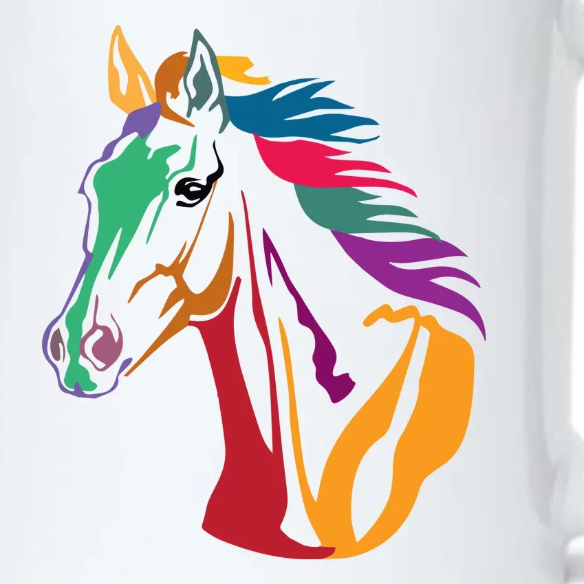 Rainbow Horse Lover Cute Black Color Changing Mug