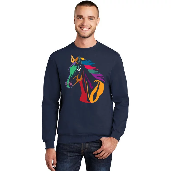 Rainbow Horse Lover Cute Tall Sweatshirt