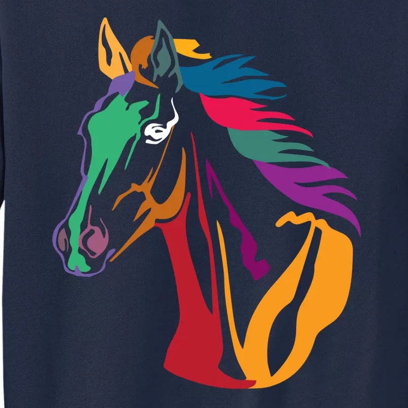 Rainbow Horse Lover Cute Tall Sweatshirt