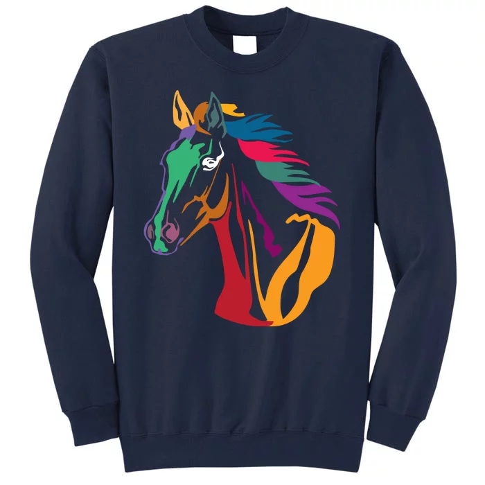 Rainbow Horse Lover Cute Tall Sweatshirt