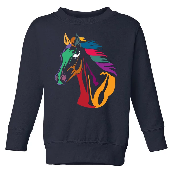 Rainbow Horse Lover Cute Toddler Sweatshirt