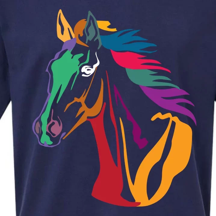 Rainbow Horse Lover Cute Sueded Cloud Jersey T-Shirt