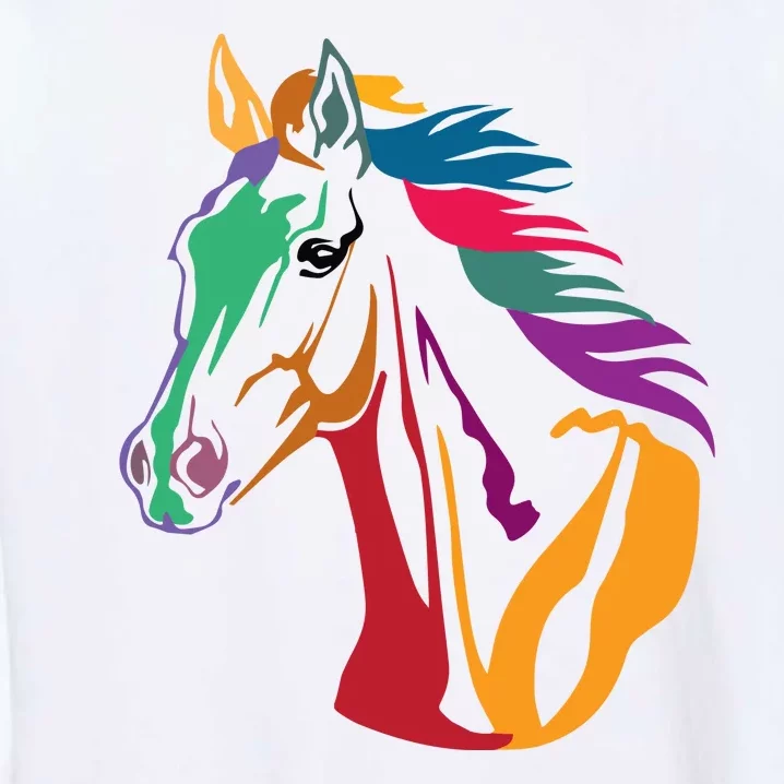 Rainbow Horse Lover Cute Garment-Dyed Sweatshirt