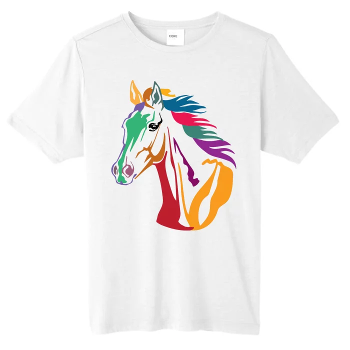 Rainbow Horse Lover Cute ChromaSoft Performance T-Shirt