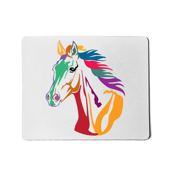 Rainbow Horse Lover Cute Mousepad