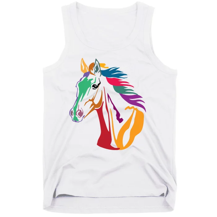 Rainbow Horse Lover Cute Tank Top