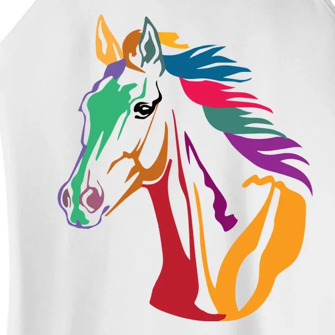 Rainbow Horse Lover Cute Women’s Perfect Tri Rocker Tank