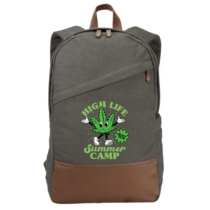 Retro High Life Summer Camp Since 1978 Cotton Canvas Backpack