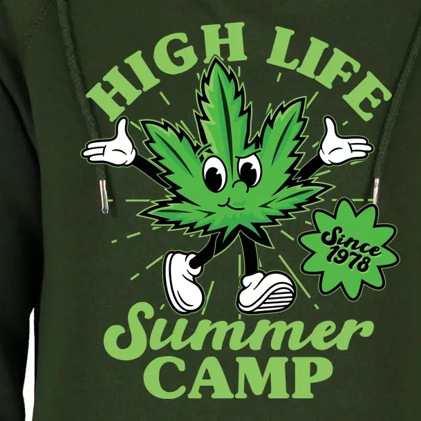 Retro High Life Summer Camp Since 1978 Womens Funnel Neck Pullover Hood