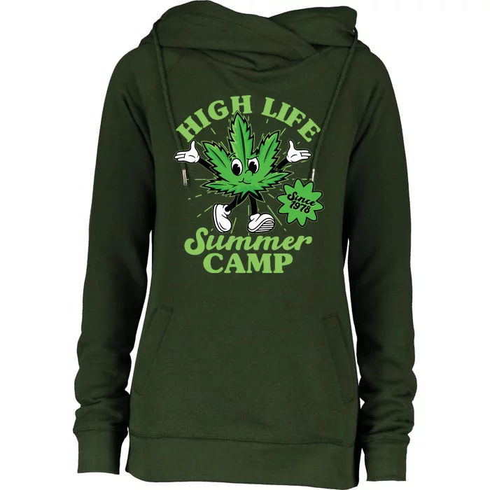 Retro High Life Summer Camp Since 1978 Womens Funnel Neck Pullover Hood