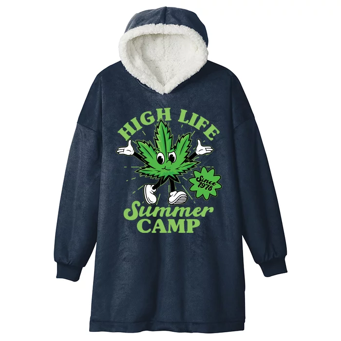 Retro High Life Summer Camp Since 1978 Hooded Wearable Blanket