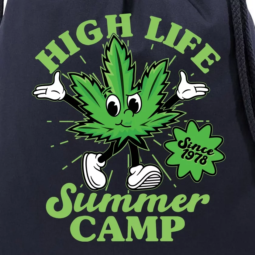 Retro High Life Summer Camp Since 1978 Drawstring Bag