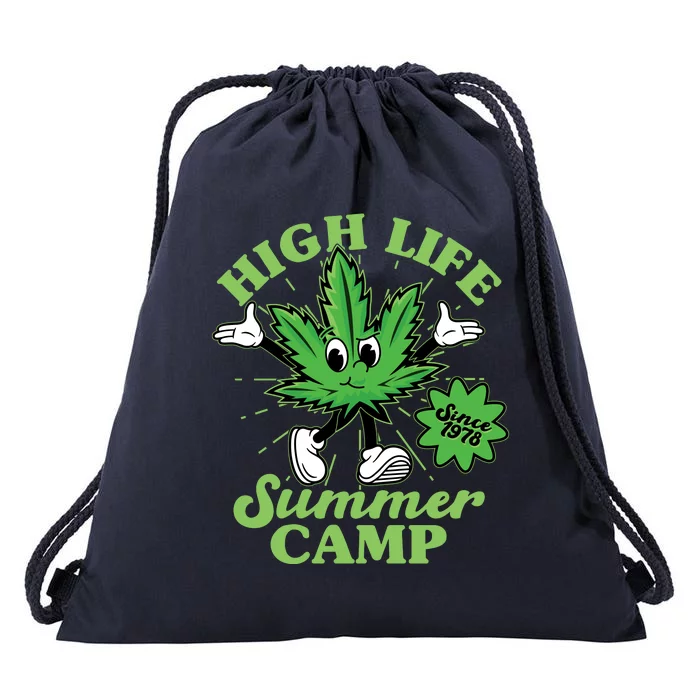 Retro High Life Summer Camp Since 1978 Drawstring Bag