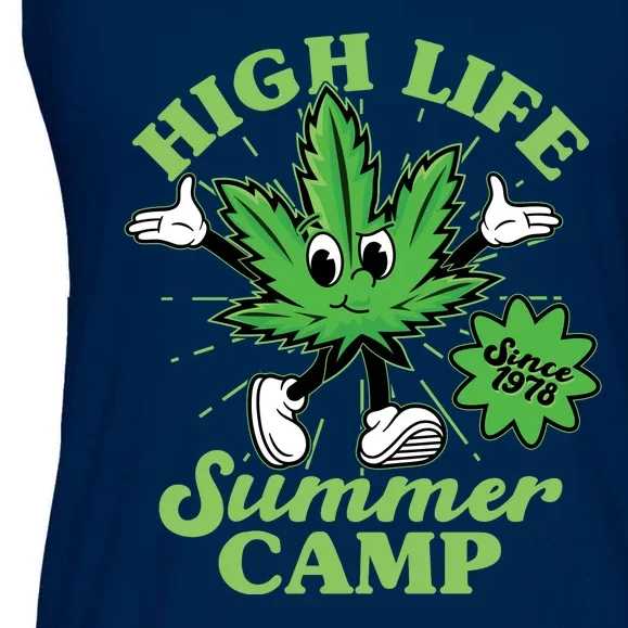 Retro High Life Summer Camp Since 1978 Ladies Essential Flowy Tank