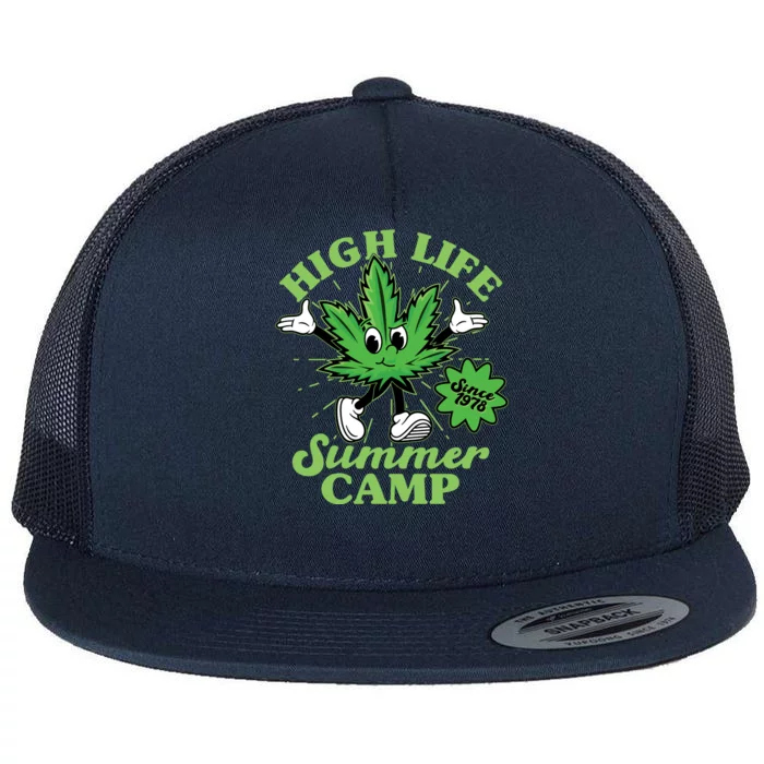 Retro High Life Summer Camp Since 1978 Flat Bill Trucker Hat