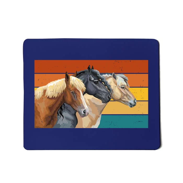 Retro Horses Lover Cute Gift Mousepad