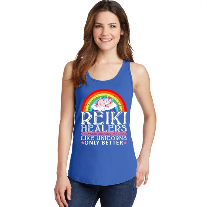 Reiki Healer Like Unicorns Only Better Rainbow Gift Ladies Essential Tank