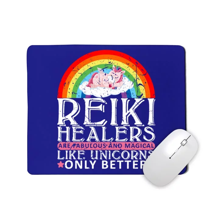 Reiki Healer Like Unicorns Only Better Rainbow Gift Mousepad