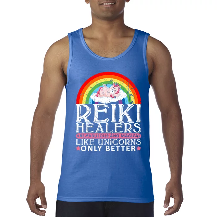 Reiki Healer Like Unicorns Only Better Rainbow Gift Tank Top