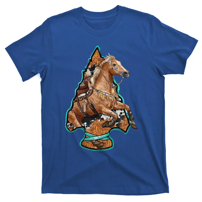 Retro Horse Lovers Cow Print Cow Western Country Cow Great Gift T-Shirt