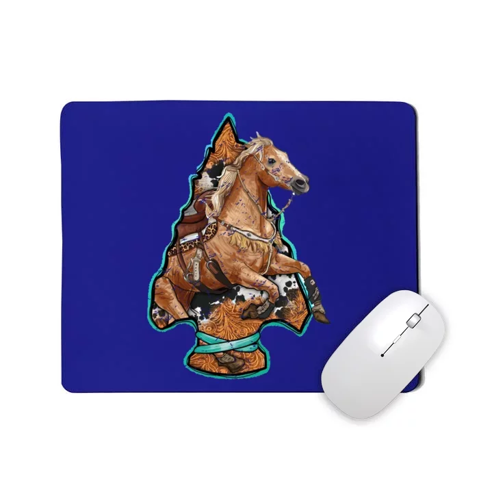 Retro Horse Lovers Cow Print Cow Western Country Cow Great Gift Mousepad