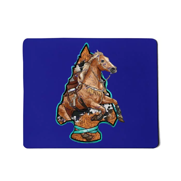 Retro Horse Lovers Cow Print Cow Western Country Cow Great Gift Mousepad