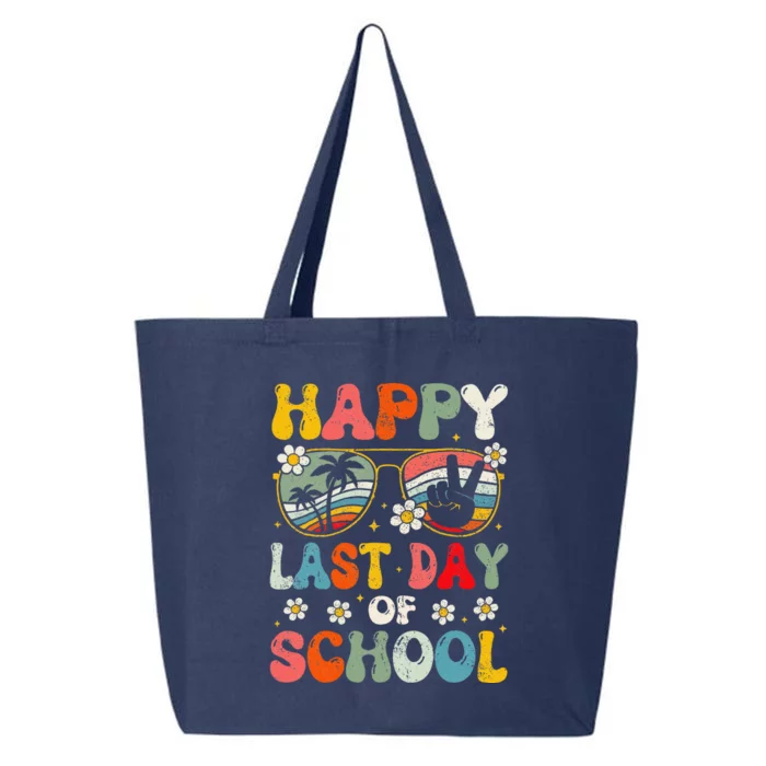 Retro Happy Last Day Of School Teacher Student Hello Summer 25L Jumbo Tote