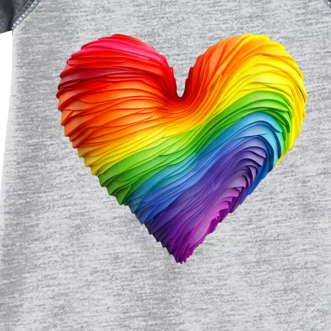 Rainbow Heart Lgbtq Flag Gay Pride Parade Love Is Love Wins Infant Baby Jersey Bodysuit