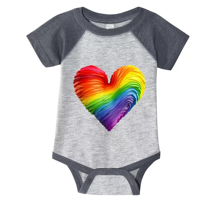 Rainbow Heart Lgbtq Flag Gay Pride Parade Love Is Love Wins Infant Baby Jersey Bodysuit