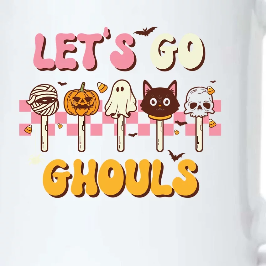 Retro Halloween Lets Go Ghouls Western Ghosts Disco Ball Gift Black Color Changing Mug