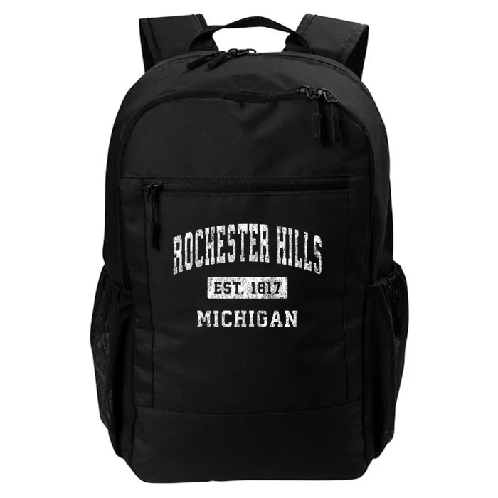 Rochester Hills Michigan Mi Vintage Established Sports Daily Commute Backpack