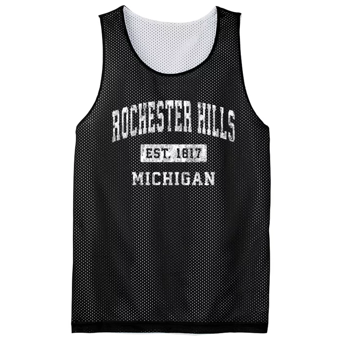 Rochester Hills Michigan Mi Vintage Established Sports Mesh Reversible Basketball Jersey Tank