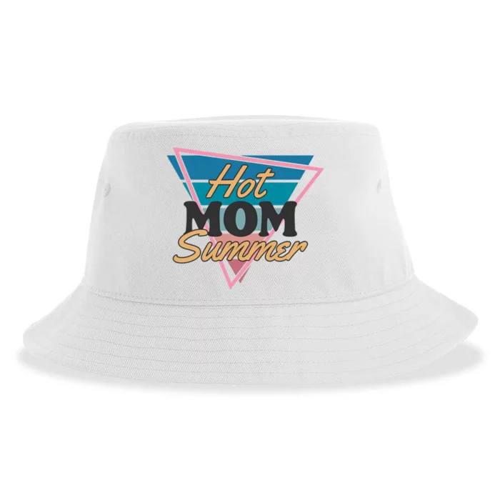 Retro Hot Mom Summer 80s Hot Mom Summer Vacation Sustainable Bucket Hat