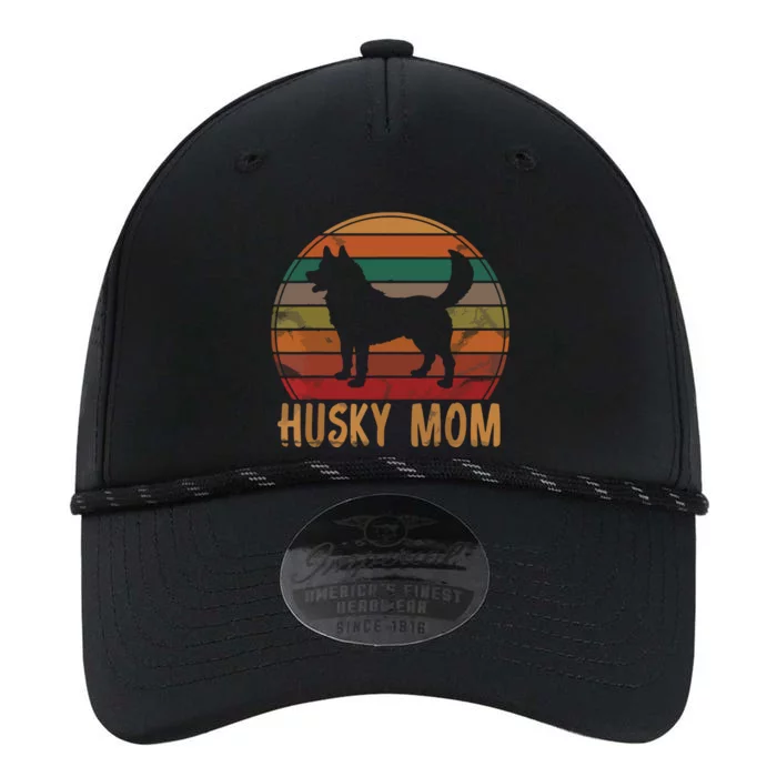 Retro Husky Mom Gift Dog Mother Pet Siberian Huskies Mama Performance The Dyno Cap