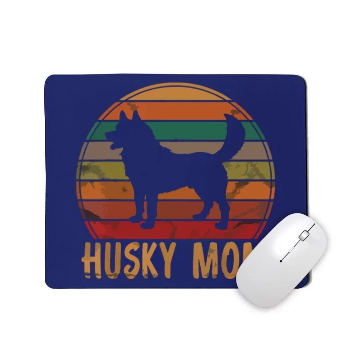 Retro Husky Mom Gift Dog Mother Pet Siberian Huskies Mama Mousepad