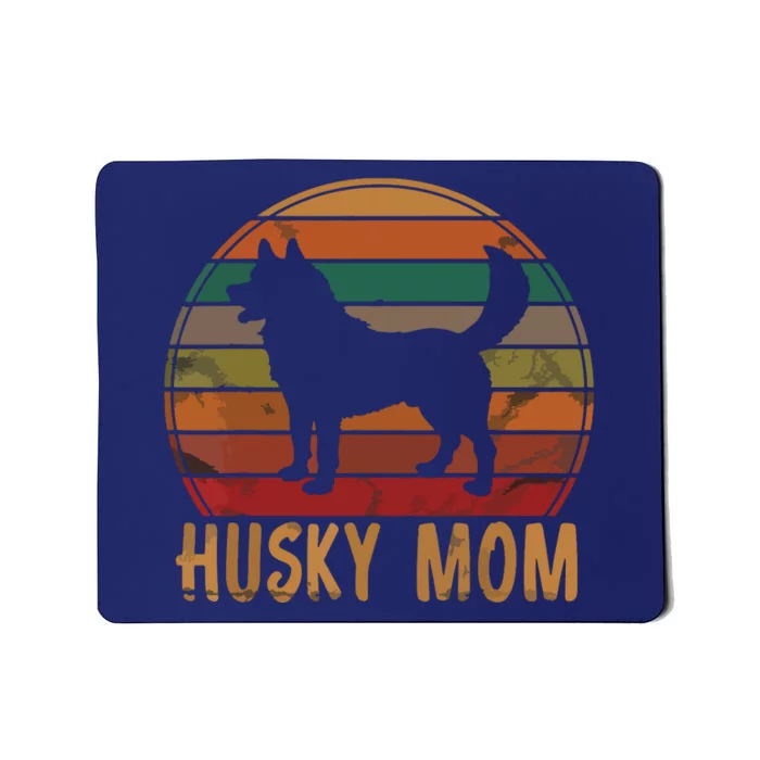 Retro Husky Mom Gift Dog Mother Pet Siberian Huskies Mama Mousepad