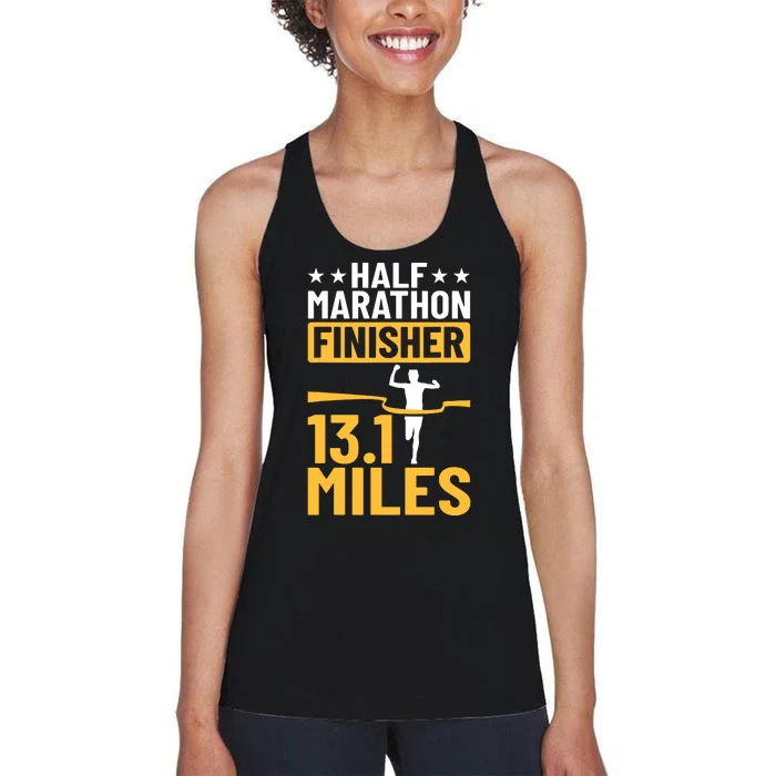 Running Half Marathon Finisher Half Marathoner Half Marathon Women's Racerback Tank