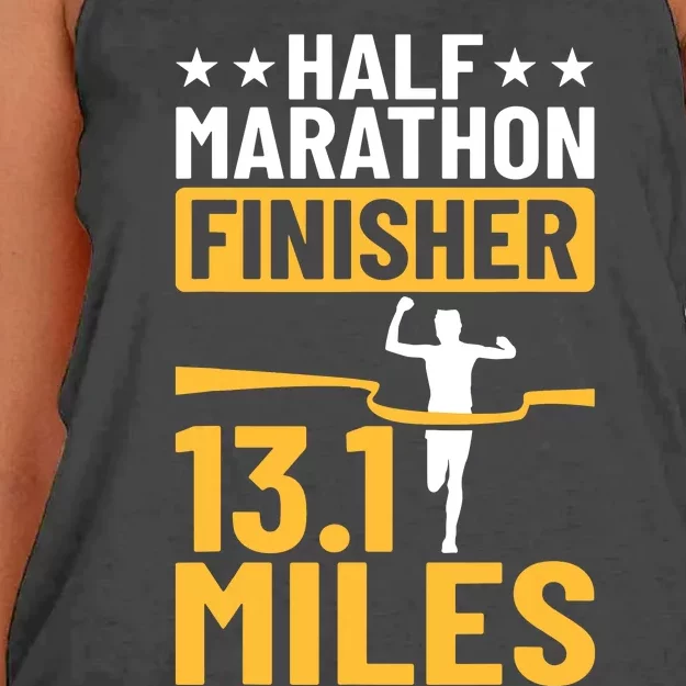 Running Half Marathon Finisher Half Marathoner Half Marathon Women's Knotted Racerback Tank