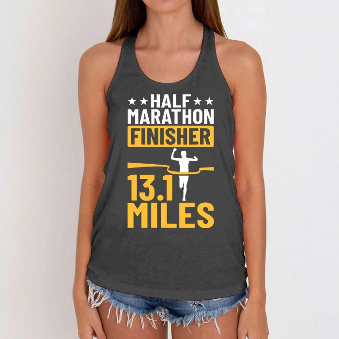 Running Half Marathon Finisher Half Marathoner Half Marathon Women's Knotted Racerback Tank