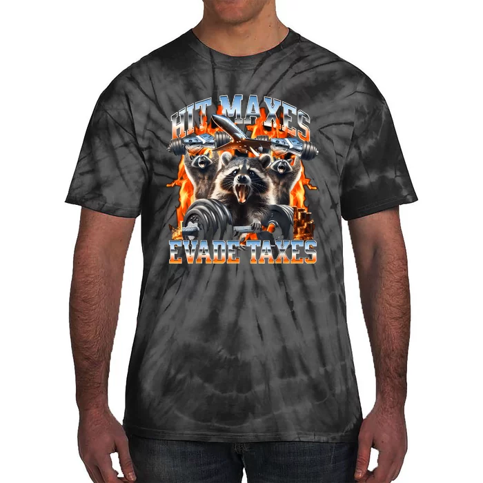 Raccoon Hit Maxes Evade Taxes Tie-Dye T-Shirt