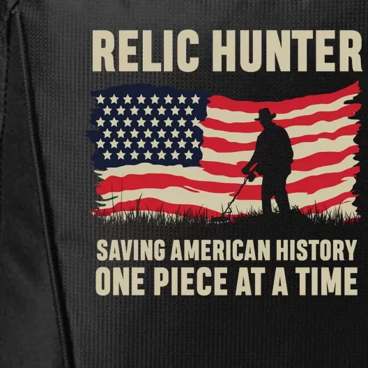 Relic Hunter Metal Detector Treasure Hunting US Flag City Backpack